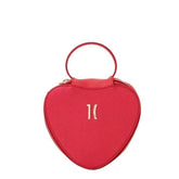 ALVIERO MARTINI - Beauty case a cuore in saffiano, Rosso